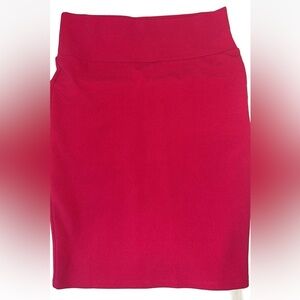 Vibrant Magenta Pencil Skirt